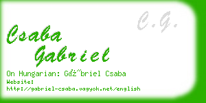 csaba gabriel business card